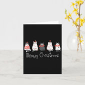 Meowy Catmas Cat Christmas Schattigee Katten Lover Kaart (Gele Bloem)