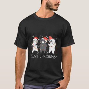 Meowy Catmas Cat Christmas Schattigee Katten Lover T-shirt
