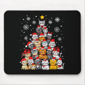 Meowy Catmas Cat Christmas Tree Xmas Girls Boys Fu Muismat (Voorkant)