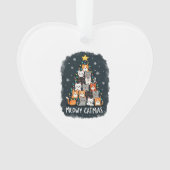 Meowy Catmas Cat Christmas Tree Xmas Girls Boys Fu Ornament (voorkant)
