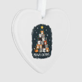 Meowy Catmas Cat Christmas Tree Xmas Girls Boys Fu Ornament (voorkant)
