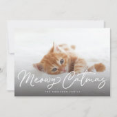 Meowy Catmas Cat Pet Foto Feestdagenkaart (Voorkant)