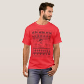 Meowy Catmas Cat Ugly Sweater T-Shirt (Voorkant volledig)