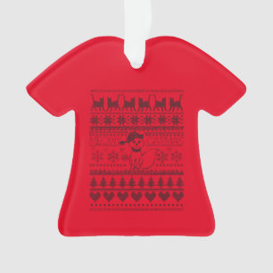Meowy Catmas Cat Ugly Sweater T-Shirt Ornament