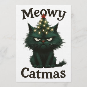 Meowy Catmas Chagrijnige kat Kaart
