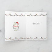 Meowy Catmas Feestdagen Kaart (Binnen)
