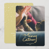Meowy Catmas | Funny Cat kerstfotokaart Feestdagenkaart (Voorkant / Achterkant)