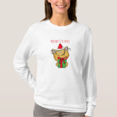 Meowy Catmas Funny Cat T-Shirt (Voorkant)