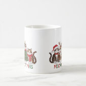 Meowy Catmas Funny Christmas Cats Holiday Gift Koffiemok (Center)