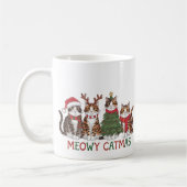 Meowy Catmas Funny Christmas Cats Holiday Gift Koffiemok (Links)