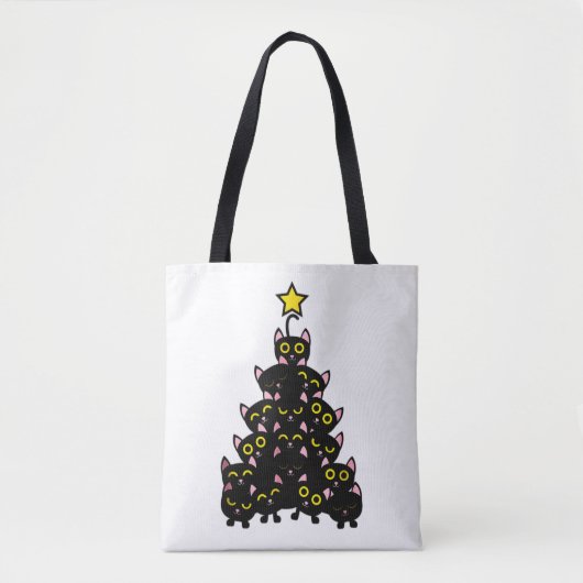 Meowy Catmas Grappige Kerstmis Tote Bag (Voorkant)