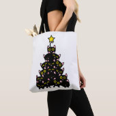 Meowy Catmas Grappige Kerstmis Tote Bag (Dichtbij)
