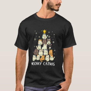 Meowy Catmas Kat Grappige Kerstboom Xmas Meisjes B T-shirt