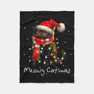 Meowy Catmas Kat Kerstboom Kerst Meisjes Jongens F Fleece Deken