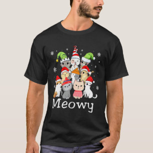 Meowy Catmas Kat Kerstboom Kerst Meisjes Jongens F T-shirt