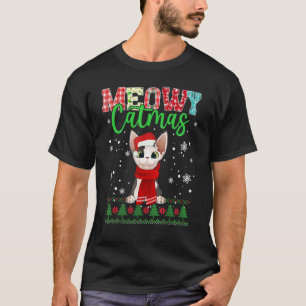 Meowy Catmas Kat Kerstmis Santa Sjaal Lelijk T-shirt