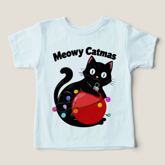 Meowy Catmas - Kat met kerstornament (Design voorkant)