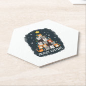 Meowy Catmas kerstboomkat kerstbomen Meisjes Boys  Kartonnen Onderzetters (Schuin)