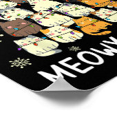 Meowy Catmas kerstboomkat kerstbomen Meisjes Boys  Poster (Hoek)