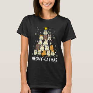 Meowy Catmas kerstboomkat kerstbomen Meisjes Boys T-shirt