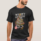 Meowy Catmas kerstboomkat kerstbomen Meisjes Boys T-shirt (Voorkant)