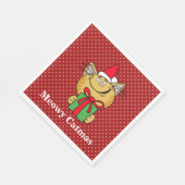 Meowy Catmas-kerstcadeaupapier Servet (Hoek)