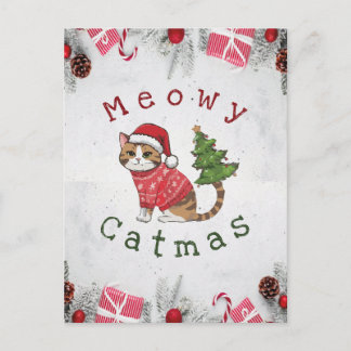 Meowy Catmas - Kerstkaarten - ansichtkaarten Briefkaart