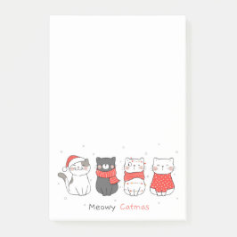 Meowy Catmas kerstkatten Post-it® Notes