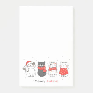 Meowy Catmas kerstkatten Post-it® Notes