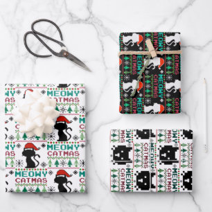 Meowy Catmas kerstkerstkerstkerstkerstkerstkerstke Inpakpapier Vel