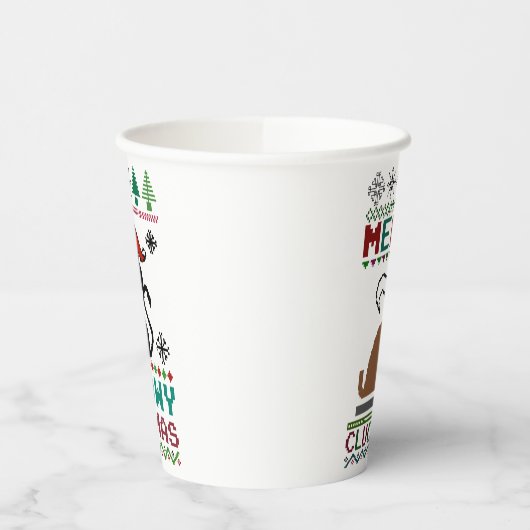 Meowy Catmas kerstkerstkerstkerstkerstkerstkerstke Papieren Bekers (Links)