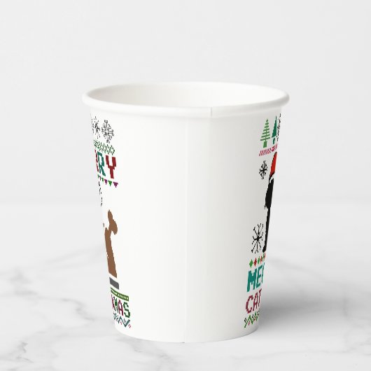 Meowy Catmas kerstkerstkerstkerstkerstkerstkerstke Papieren Bekers (Rechts)