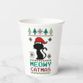 Meowy Catmas kerstkerstkerstkerstkerstkerstkerstke Papieren Bekers (Voorkant)