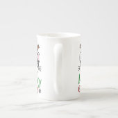 Meowy Catmas kerstmis Kitty Cat Red Nose Reindeer Porselein Kop (Achterkant)