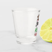 Meowy Catmas kerstmis Kitty Cat Red Nose Reindeer Shot Glas (Links)