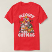 Meowy Catmas kerstmis T-shirt (Design voorkant)