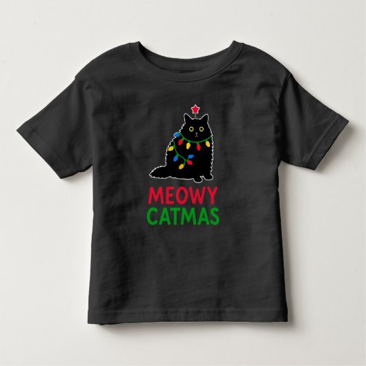 Meowy Catmas Kinder Shirts (Voorkant)