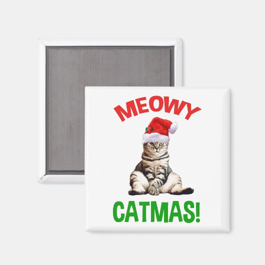 Meowy Catmas. Magneet (Voorkant / Achterkant)