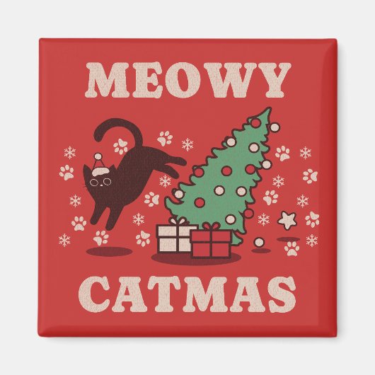 Meowy Catmas Magneet (Voorkant)