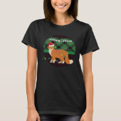 Meowy Catmas Maine Coon Kat Tangled Met Xmas Licht T-shirt (Voorkant)