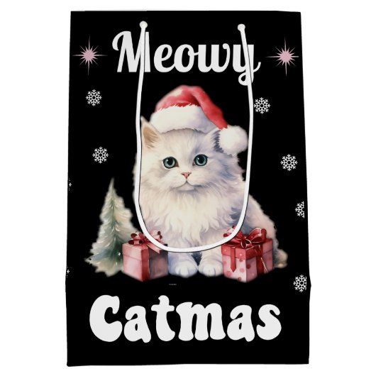 Meowy Catmas Medium Cadeauzakje (Achterkant)