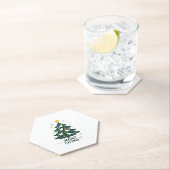 Meowy Catmas met kerstkerstbomen en kerstmis Funny Kartonnen Onderzetters (Insitu)