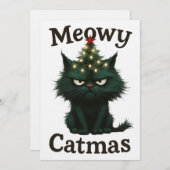 Meowy Catmas Moody cat Kaart (Voorkant / Achterkant)