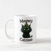 Meowy Catmas Moody cat Koffiemok (Links)