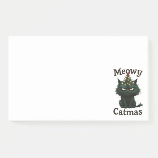 Meowy Catmas Moody cat Post-it® Notes (Voorkant)