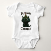 Meowy Catmas Moody cat Romper (Voorkant)