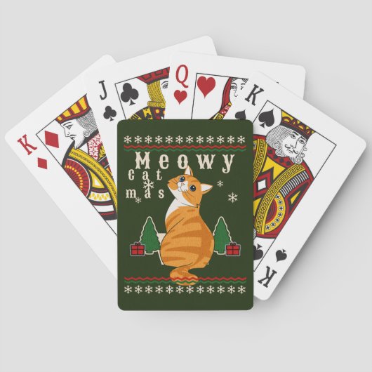 meowy catmas  pokerkaarten (Achterkant)