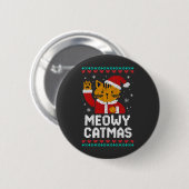 Meowy Catmas Ronde Button 5,7 Cm (Voorkant /achterkant)