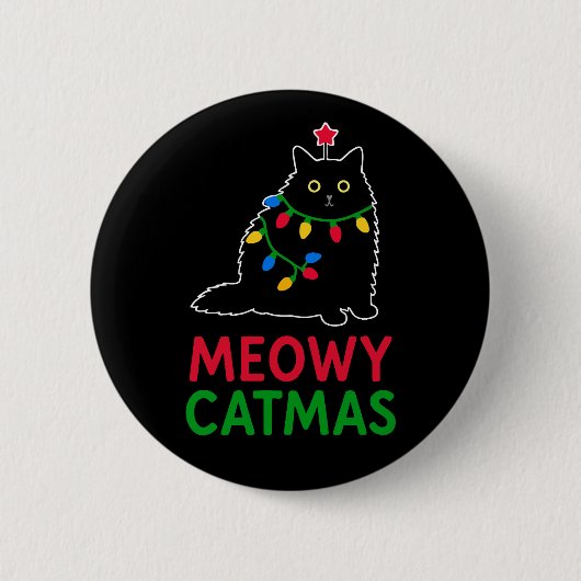 Meowy Catmas Ronde Button 5,7 Cm (Voorkant)