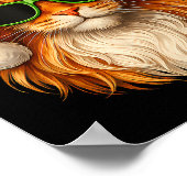 Meowy Catmas Santa Hat Maine Coon Cat Christmas Pa Poster (Hoek)